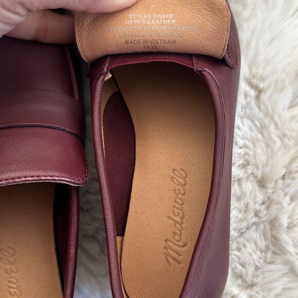 Madewell The Lacey Loafer in Leather Cabernet Size 5 - Picture 11 of 12